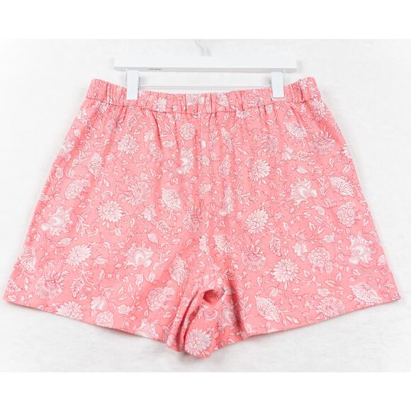J CREW Floral Linen Blend High Rise 5" Shorts Rose Pink Feminine Preppy Sz 14 - Picture 5 of 7